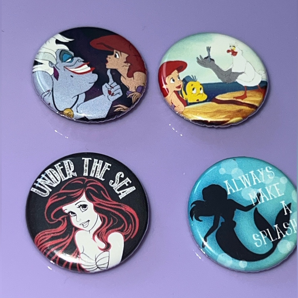 Little Mermaid Themed Button Set